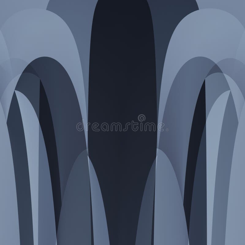 Dynamic Blue-Gray Curved Abstraction stock illustration