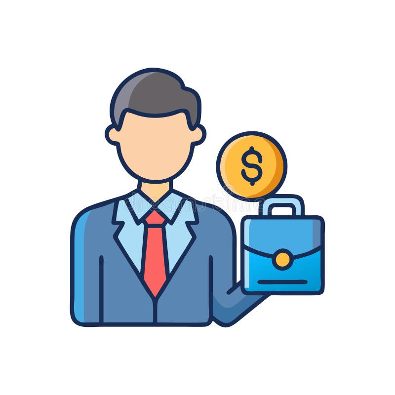 Dynamic Business Broker Icon royalty free illustration
