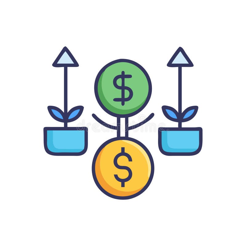 Dynamic Business Dividend Icon royalty free illustration