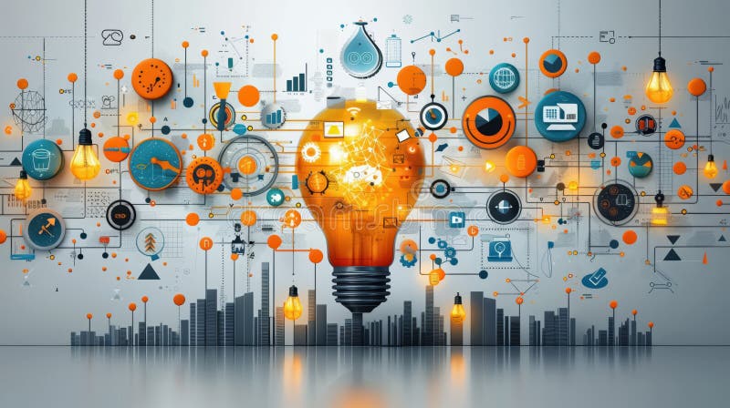 Dynamic business environment, concept of business agility vector illustration