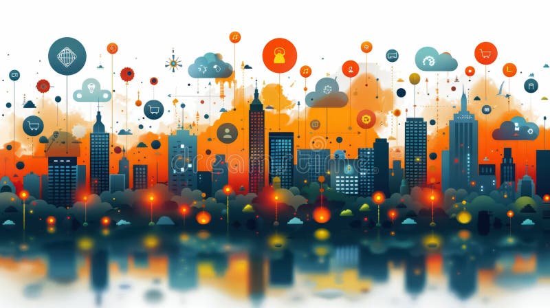 Dynamic business environment, concept of business agility royalty free illustration