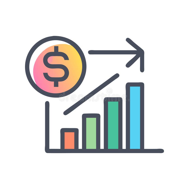 Dynamic Business Margin Icon stock illustration
