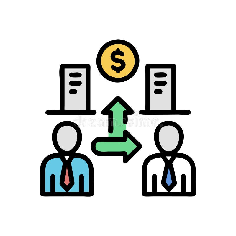 Dynamic Business Merger Icon vector illustration