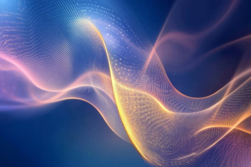A dynamic, colorful abstract background featuring shifting, iridescent waves. The smooth, flowing stock image