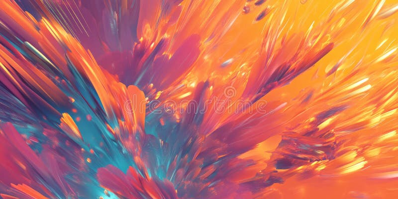 A dynamic, colorful abstract background with glowing particle trails. The energetic motion in stock photo