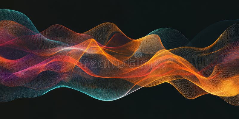 A dynamic, colorful abstract background with glowing particle trails. The energetic motion in royalty free stock images