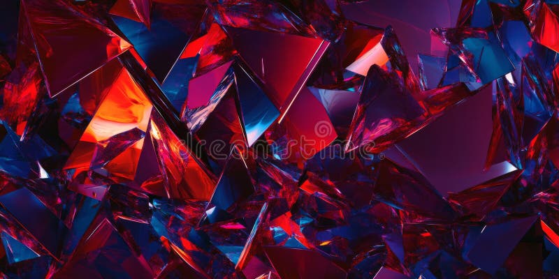 A dynamic, colorful abstract background inspired by shattered glass reflections. The fragmented royalty free stock photography