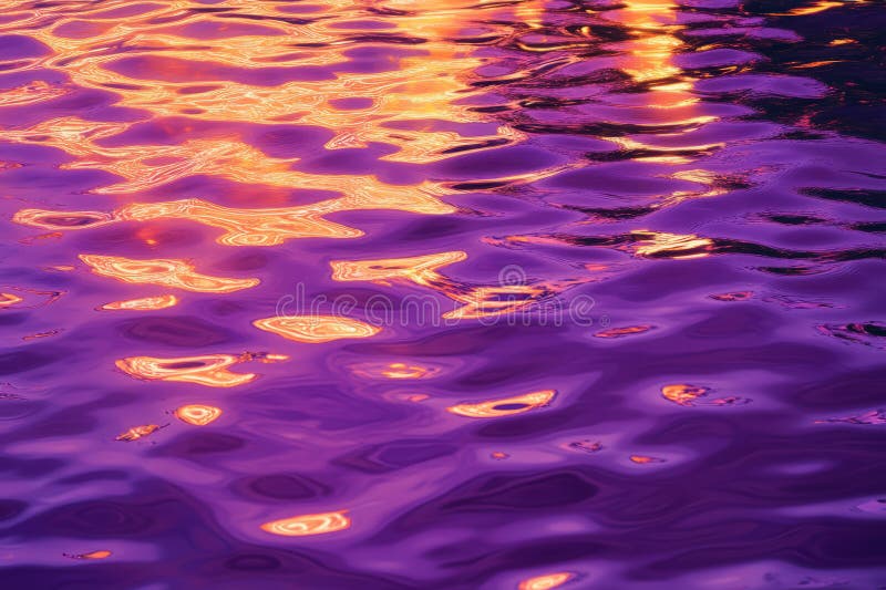 A dynamic, colorful abstract background with rippling, holographic water reflections. The liquid stock photo