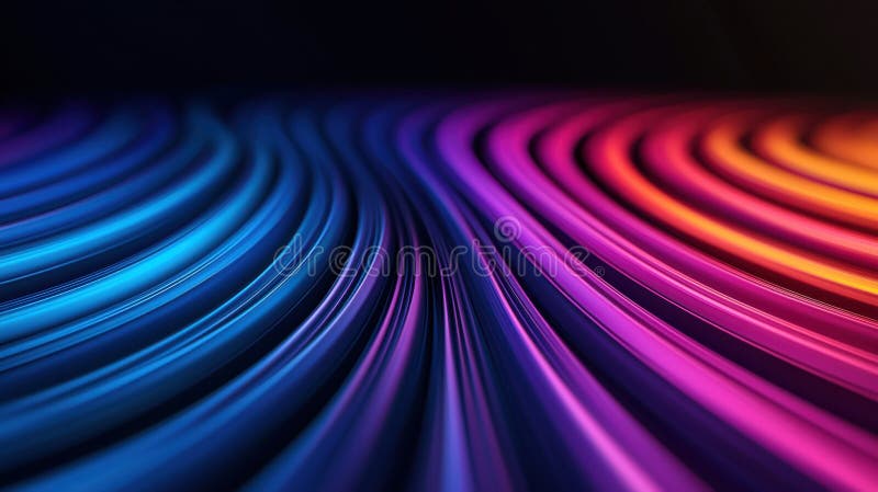 Dynamic Colorful Abstract Lines. Vibrant Gradient Design. Modern Art Background. stock photography