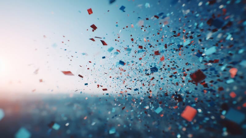 Dynamic Colorful Particle Scatter vector illustration