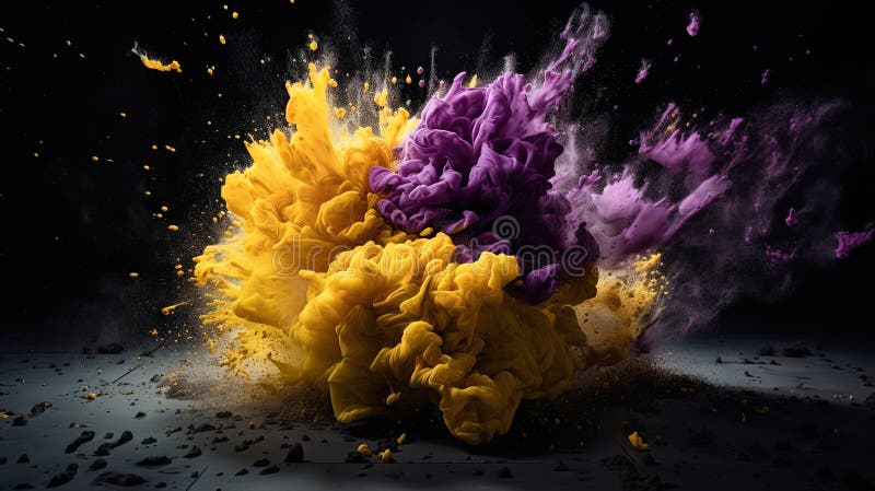 A dynamic 3D design explodes with color and vibrancy stock illustration