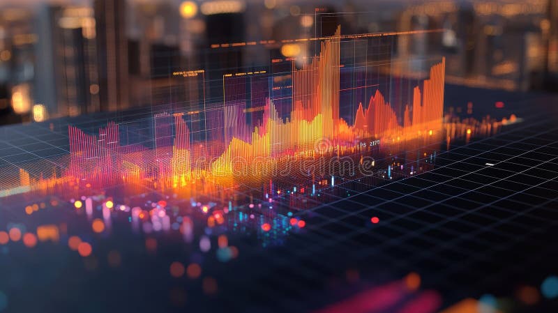 Dynamic 3D Scatter Plot of Economic Indicators Over a Decade for Data Analysis and Research royalty free stock image