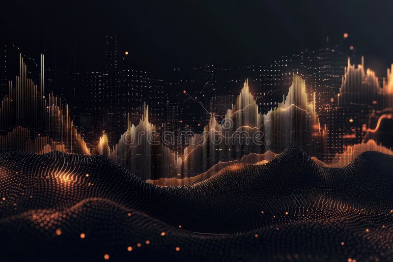 Dynamic data visualization digital realm abstract art futuristic environment rich textures concept of information flow royalty free stock images
