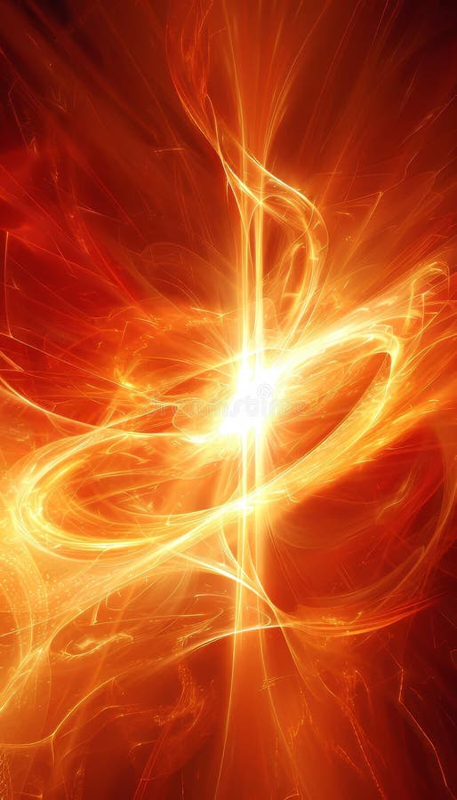 Dynamic digital art glowing particles and swirling lines in a virtual environment, Generated by AI