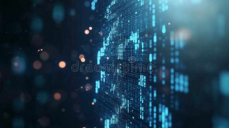 Dynamic digital financial graph reflecting market trends and data fluctuations stock photography