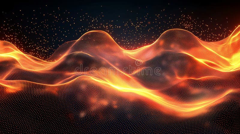 Flaming flowing abstract background vector illustration