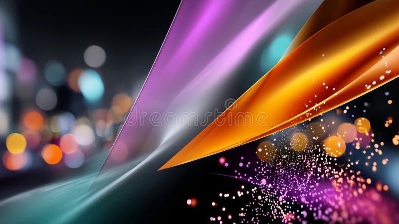 Dynamic Flow of Colorful Light Waves royalty free stock photography