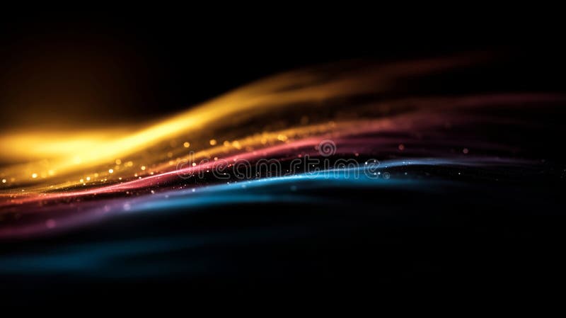 Dynamic Flow of Colorful Light Waves royalty free stock images