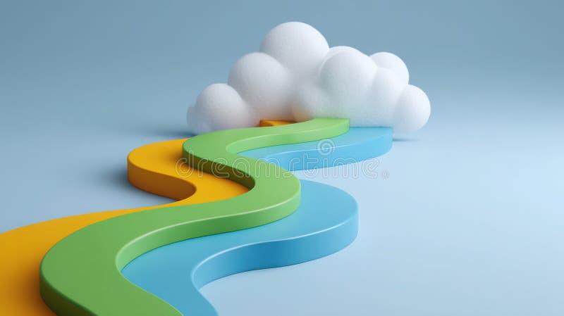 Dynamic Flow Icon Konzept für kollaborative Prognostik als Weg für effektive Planung und Teamwork Dynamik vektor abbildung