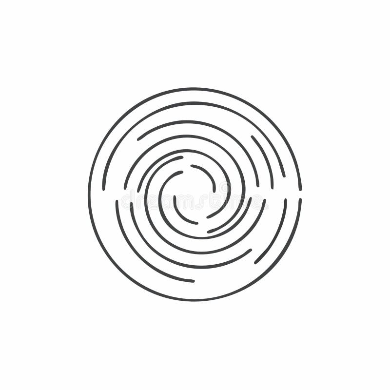 Dynamic Flow Vortex Abstract Line Icon stock illustration