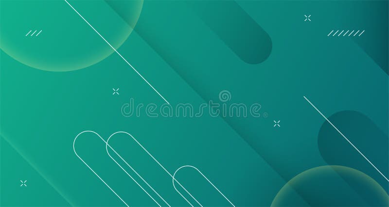 Dynamic geometric shape abstract background design. Simple line object with modern trendy green gradient color vector illustration royalty free illustration