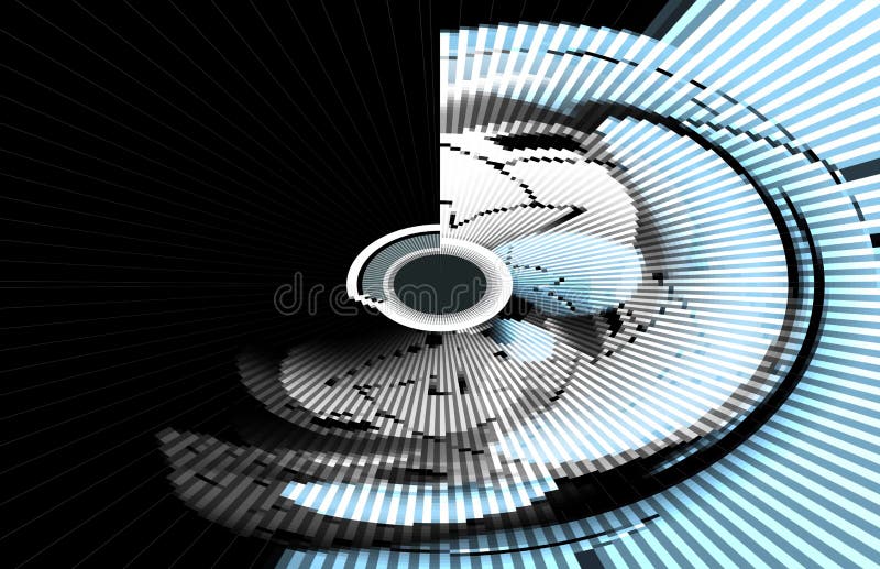 Dynamic hi-tech abstract backg stock illustration