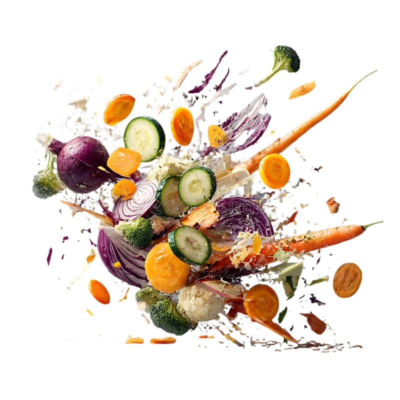 Vibrant Vegetable Explosion A Culinary Burst of Freshness vector illustration