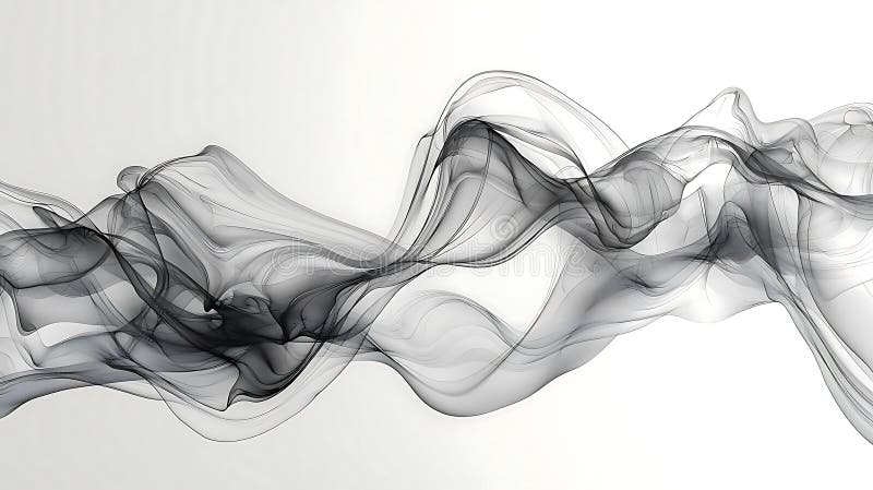 Dynamic ink waves create mesmerizing flow of black and gray tones royalty free illustration