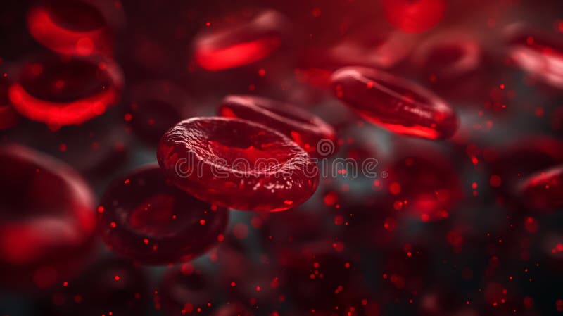 Dynamic and Interactive Visualization of Red Blood Cells in Continuous Motion for InDepth Comprehensive Analysis and royalty free stock image