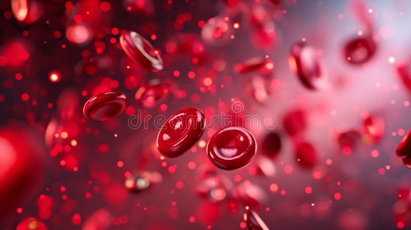 Dynamic and Interactive Visualization of Red Blood Cells in Continuous Motion for InDepth Comprehensive Analysis and stock photo