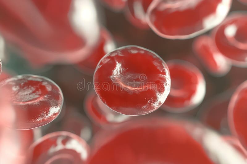 Dynamic and Interactive Visualization of Red Blood Cells in Continuous Motion for InDepth Comprehensive Analysis and royalty free stock photo