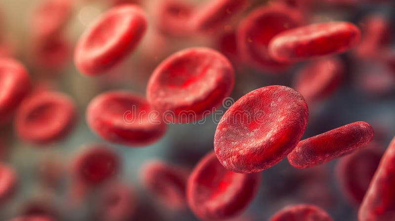 Dynamic and Interactive Visualization of Red Blood Cells in Continuous Motion for InDepth Comprehensive Analysis and royalty free stock image