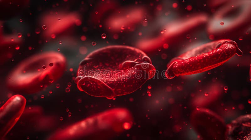 Dynamic and Interactive Visualization of Red Blood Cells in Continuous Motion for InDepth Comprehensive Analysis and royalty free stock photography