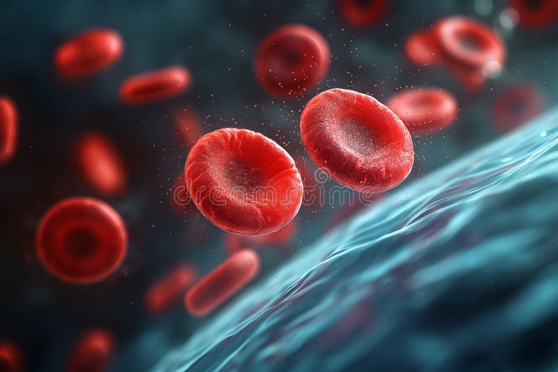 Dynamic and Interactive Visualization of Red Blood Cells in Continuous Motion for InDepth Comprehensive Analysis and stock images