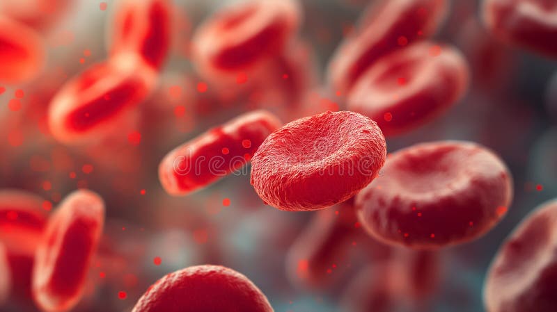 Dynamic and Interactive Visualization of Red Blood Cells in Continuous Motion for InDepth Comprehensive Analysis and royalty free stock photo