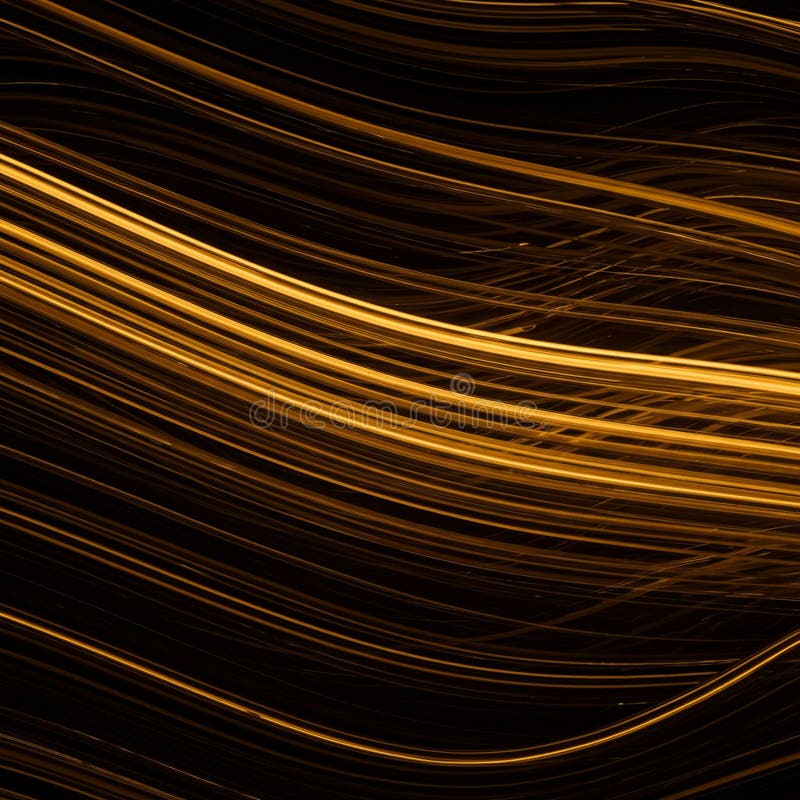 Dynamic light trails create a swirling pattern over a dark background, resembling flowing ribbons royalty free illustration