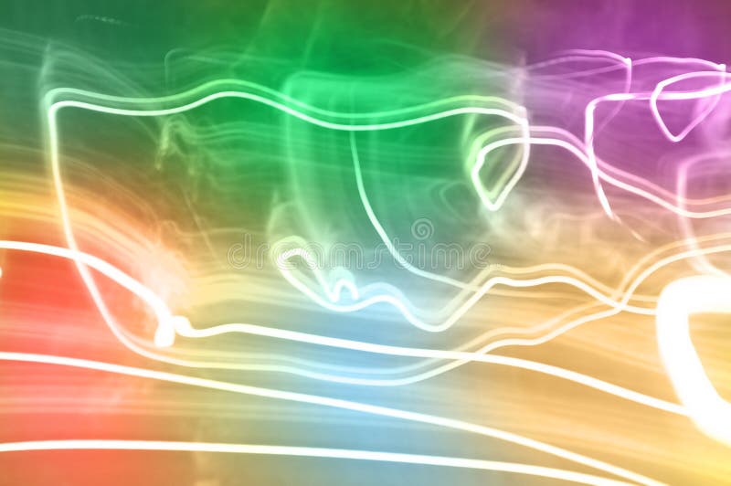 Dynamic lights in dark background. High speed road in night time abstraction.