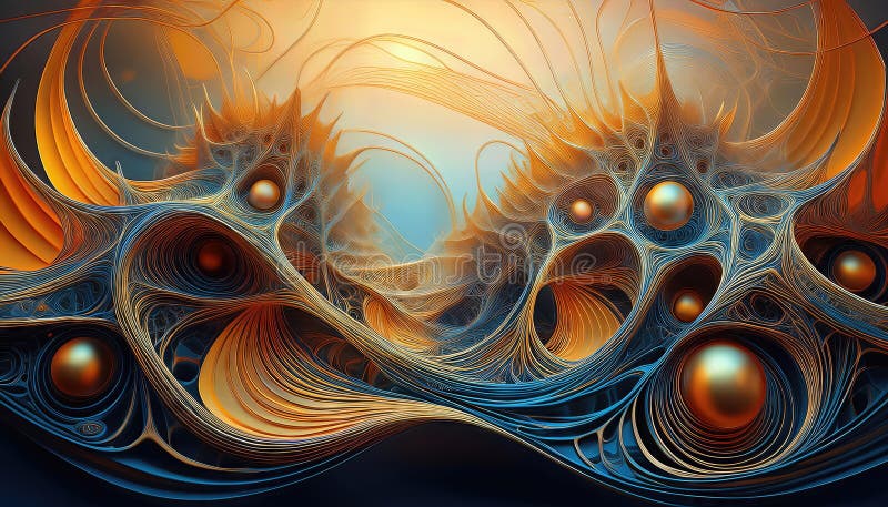 Dynamic, Mesmerizing Abstract Network Lines and Shapes Create a Vibrant, Evolving Visual Patter A Stunning Display of Geometric royalty free illustration