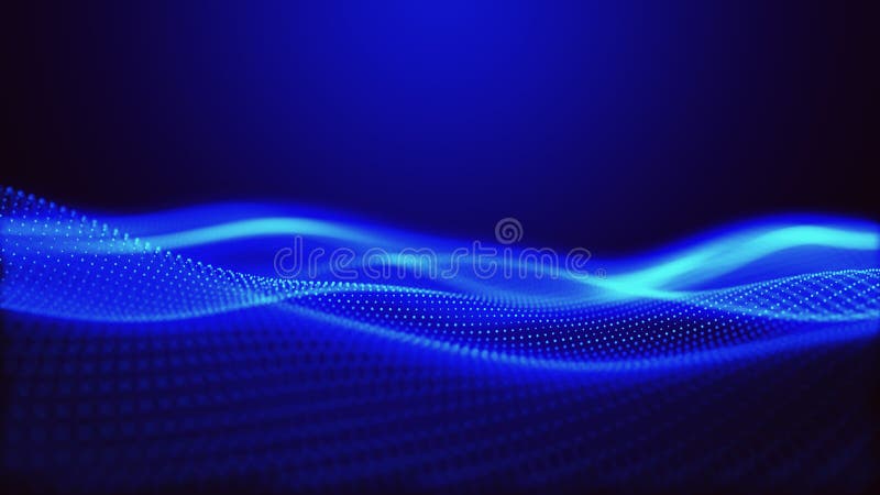 Dynamic and mesmerizing blue wave patterns of light, energy and artistic expression, evoking a sense of energy and innovation vector illustration