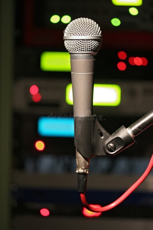 Dynamic Microphone in Studio