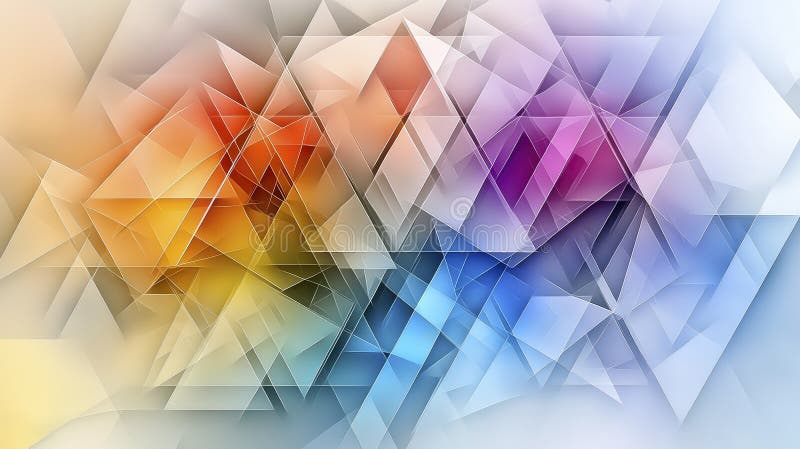 Dynamic minimalist triangular layers vibrant abstract digital art with modern aesthetic and creative composition royalty free illustration