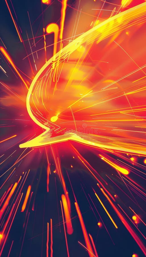Dynamic Motion Blur Speech Bubble over Energetic Abstract Background for Action Campaigns stock images