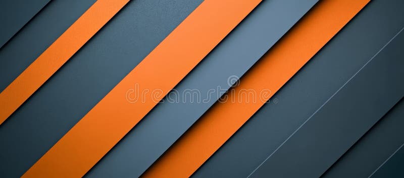 Dynamic orange and gray diagonal stripes create a modern, abstract background with depth and texture vector illustration