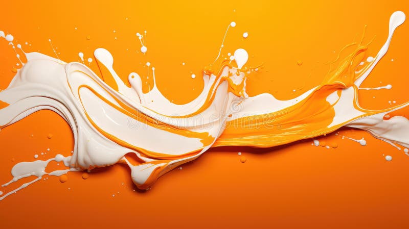 Dynamic orange paint background vector illustration