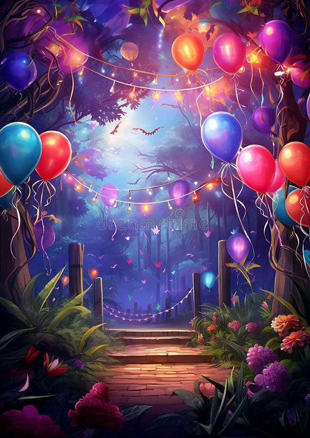 Dynamic party themes stock illustration