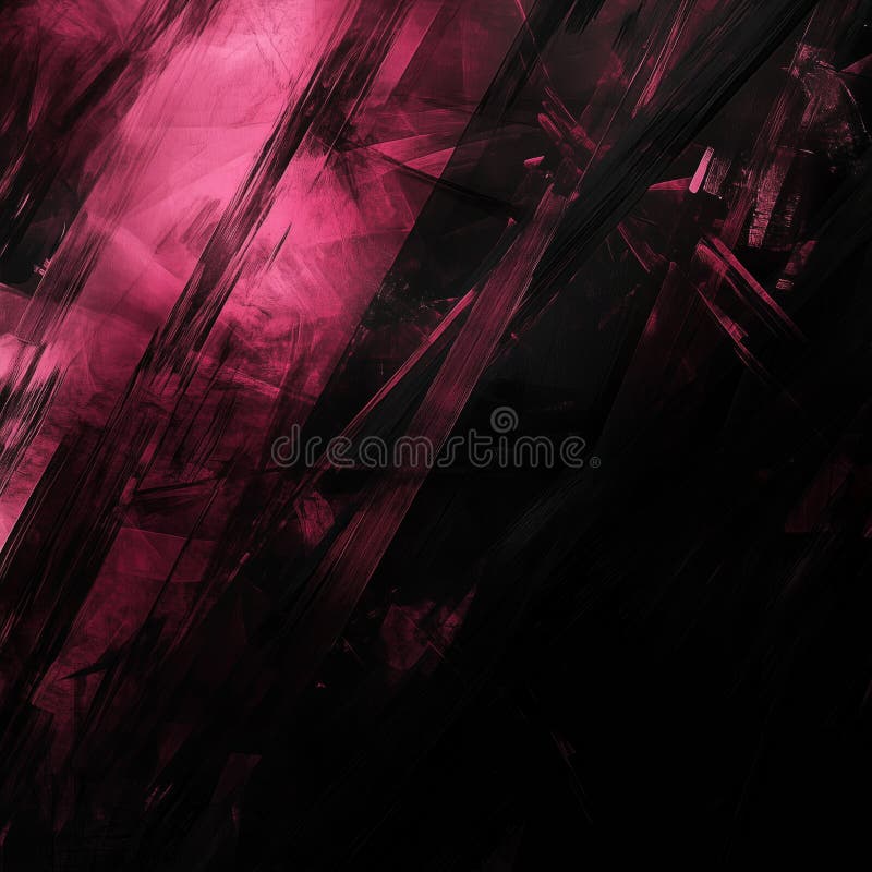 Dynamic pink and black brushstrokes on textured abstract canvas royalty free stock photos