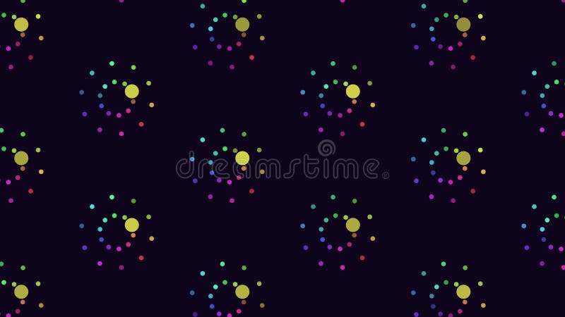 Model dinamic și redat de puncte colorate pe fond negru royalty free illustration