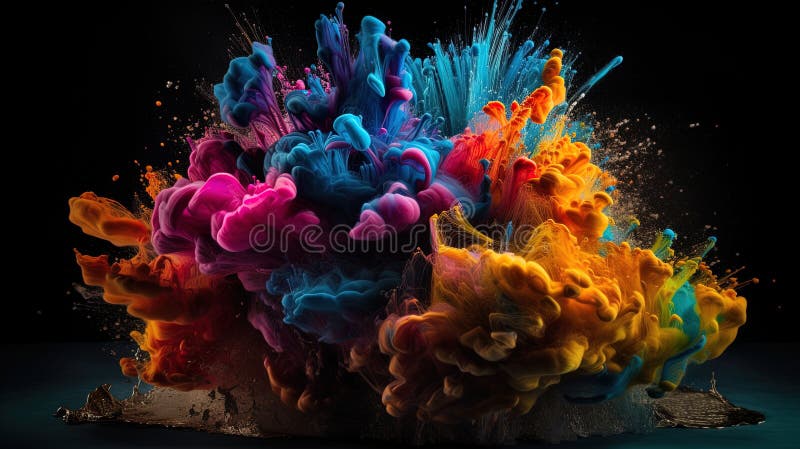 A Dynamic and Playful 3D Design with Pops of Color royalty free illustration