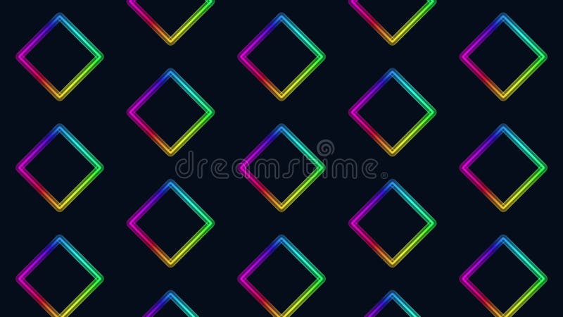Dynamic rainbow diamond pattern on black background royalty free illustration