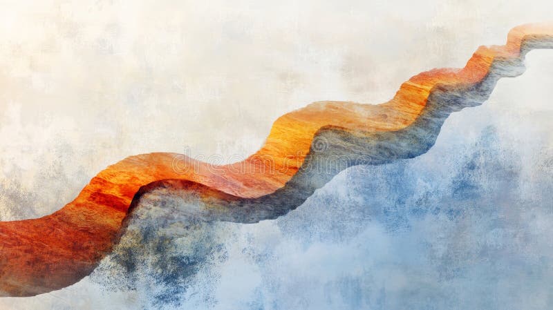 Dynamic River Development Textured Background of Flowing Change and Progress vector illustration